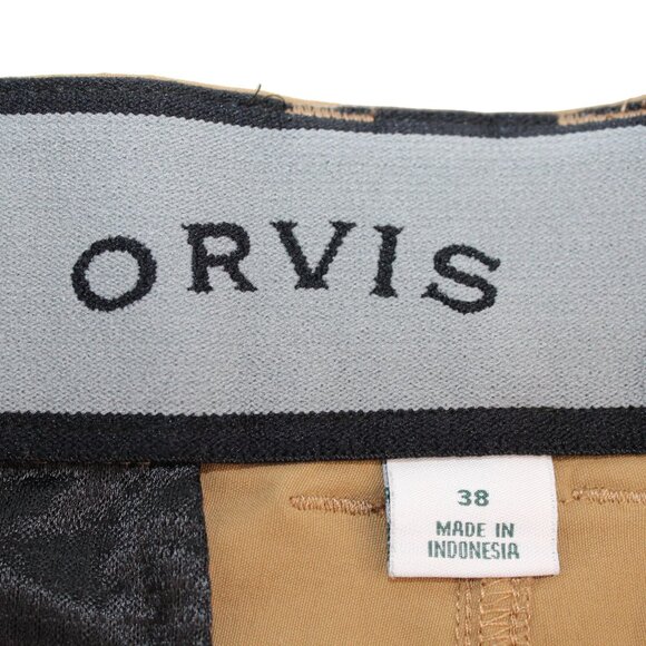 Orvis Cargo Mens Sz 37 Lightweight Stretch Comfort Hiking Fishing Khaki Shorts - Picture 11 of 14